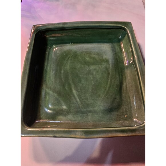 Vintage Collectible Green Ceramic Plate | Unique Classic Gift, Rare - Picture 4 of 4